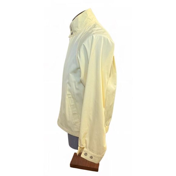 London Fog Men’s Vintage Butter Yellow Windbreaker Sz. 40 Zip Up 2-Button Collar - Picture 5 of 11